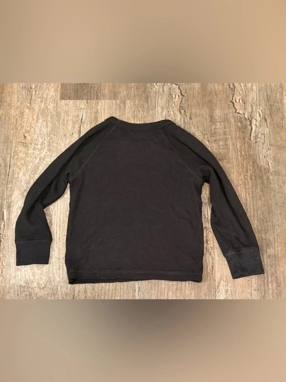The Children's Place Black Waffle Knit Crew Top